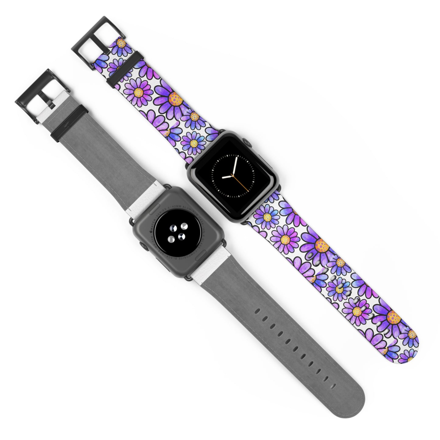 Retro Purple Flower Apple Watch Band