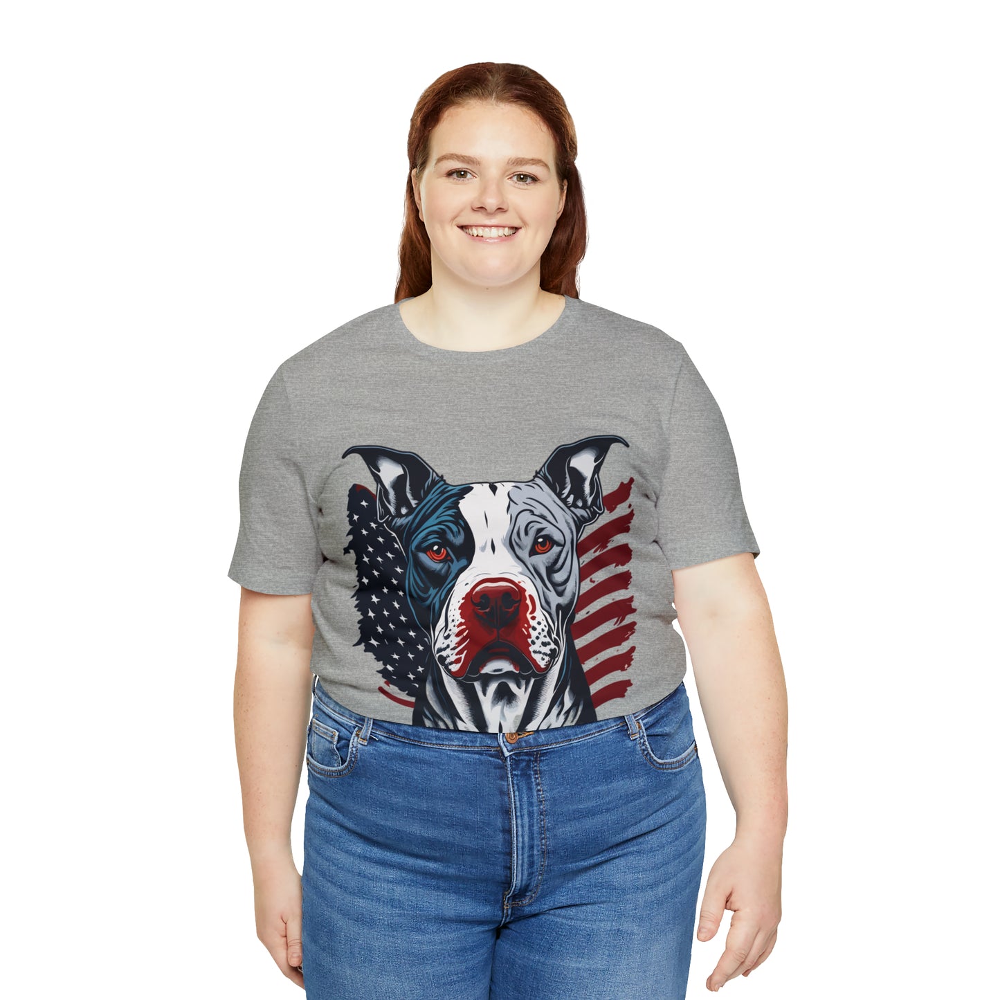 Pit bull 4th of July Unisex Jersey Short Sleeve Tee Patriotic