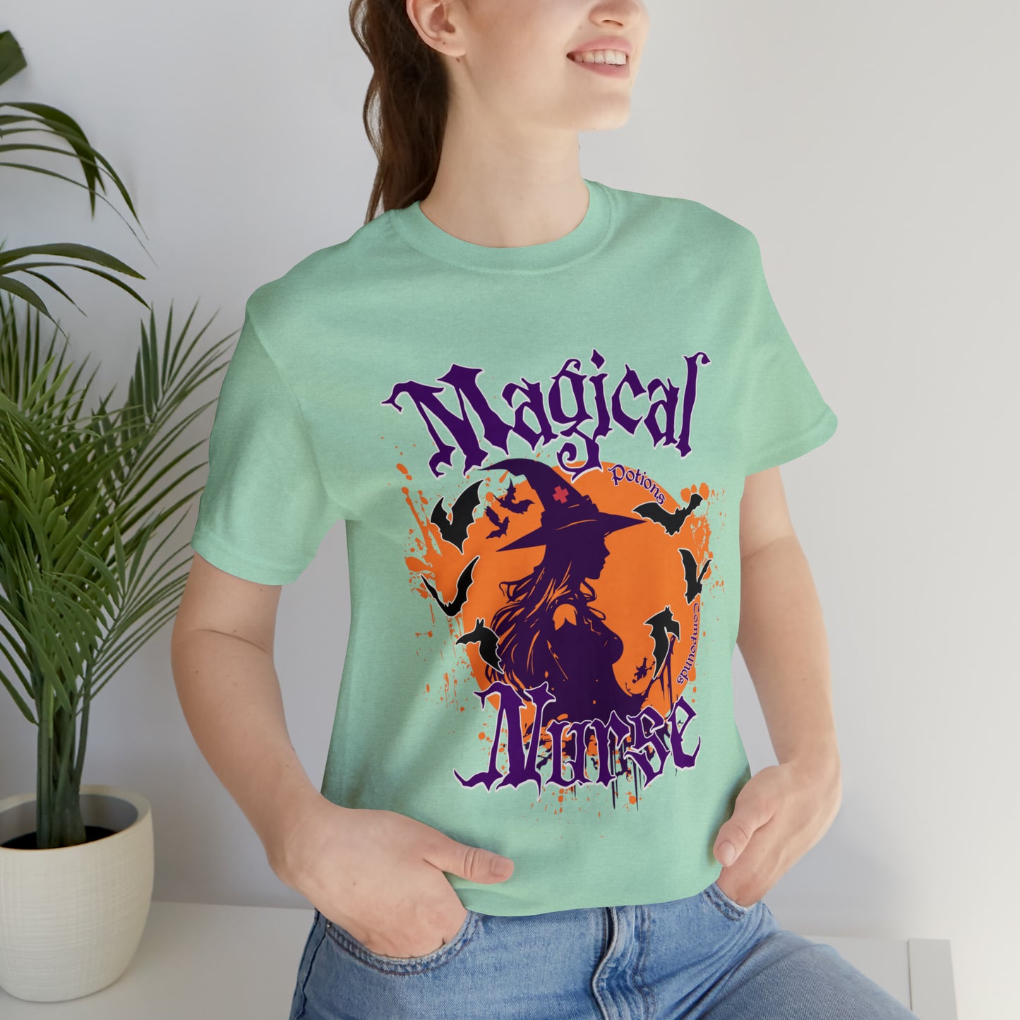 Magical Nurse Halloween short sleeved shirt