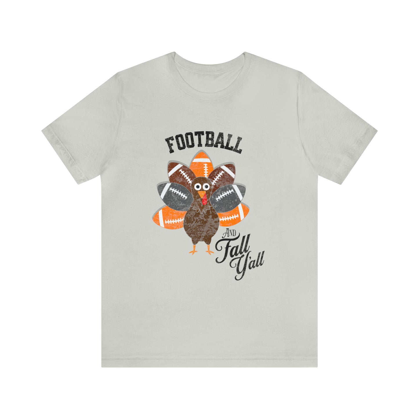 Vintage Orange and Gray Football Short Sleeve Tee, Football and turkey shirt, Tennessee