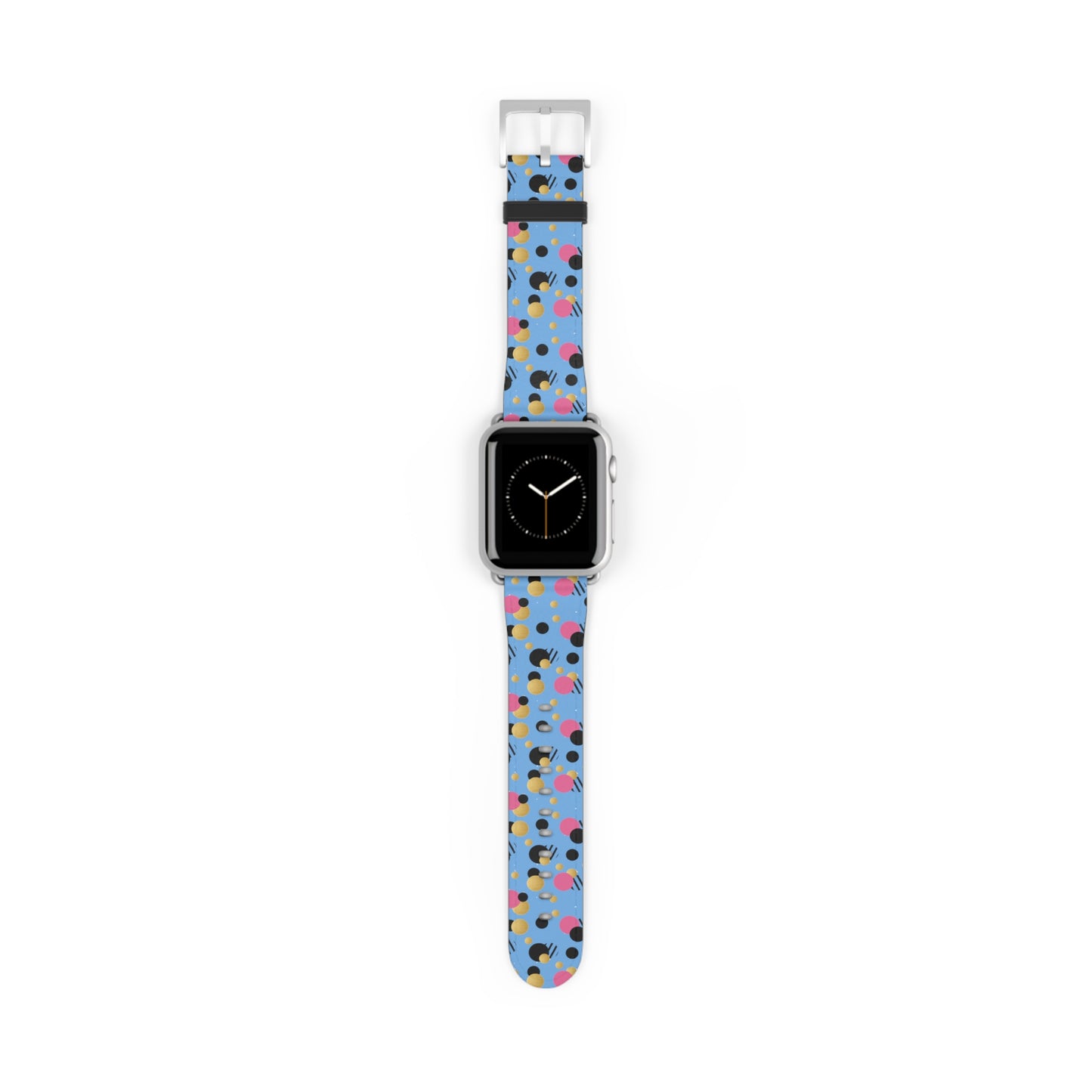 Pink Black Gold Polka Dot light Blue Apple Watch Band