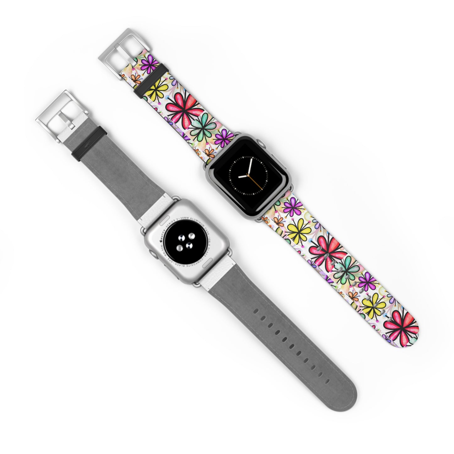Retro flower multicolor Apple Watch Band floral