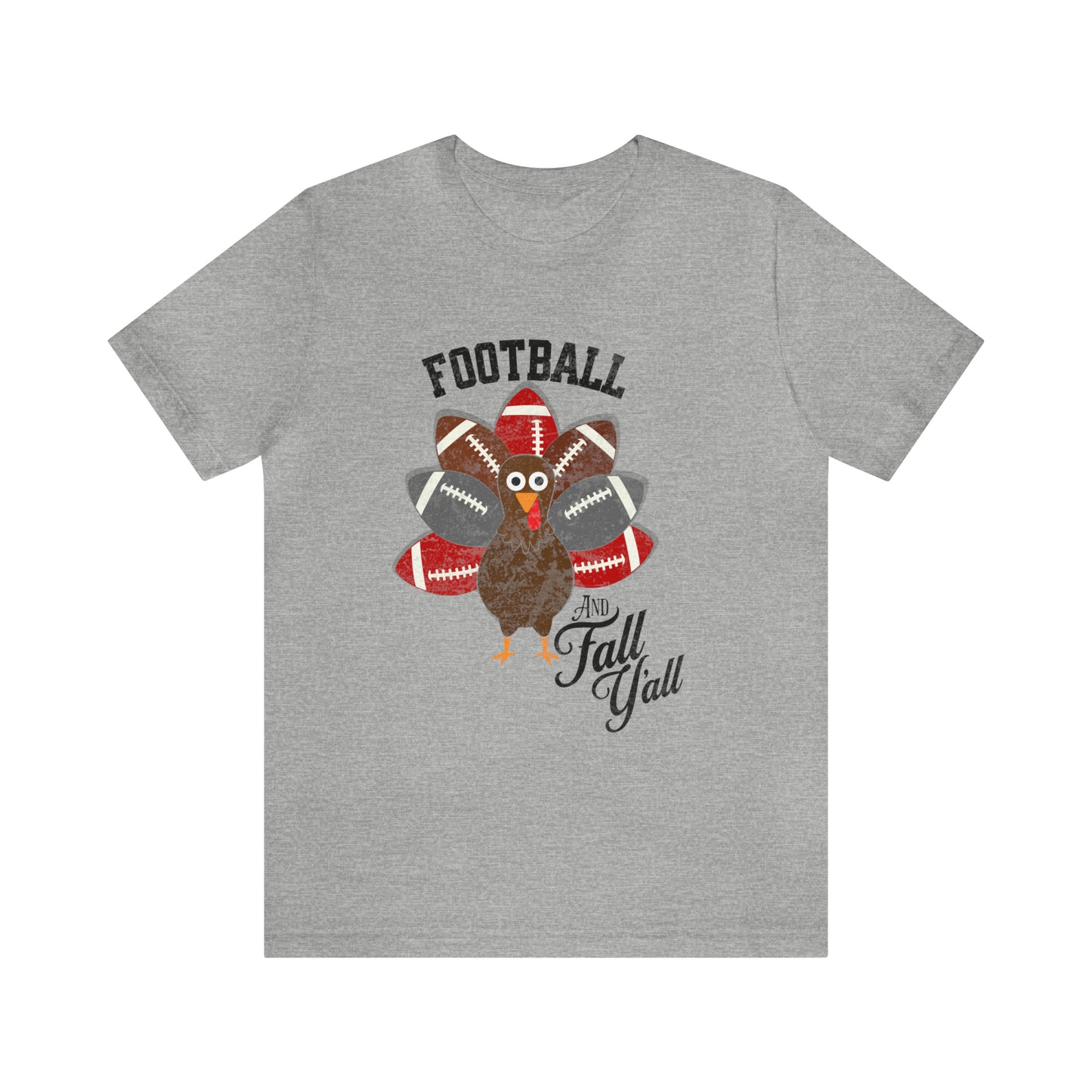 Vintage Red and Gray Football Short Sleeve Tee, Football and turkey shirt, Ohio State