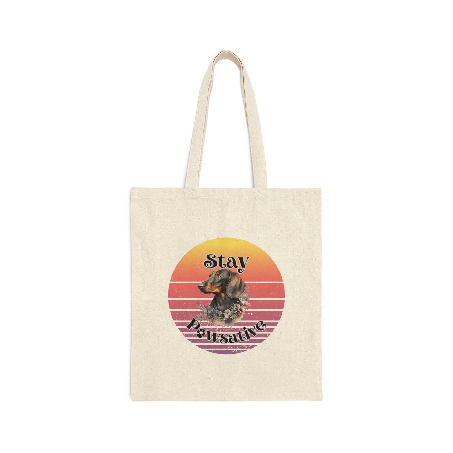 Dachshund Cotton Canvas Tote Bag