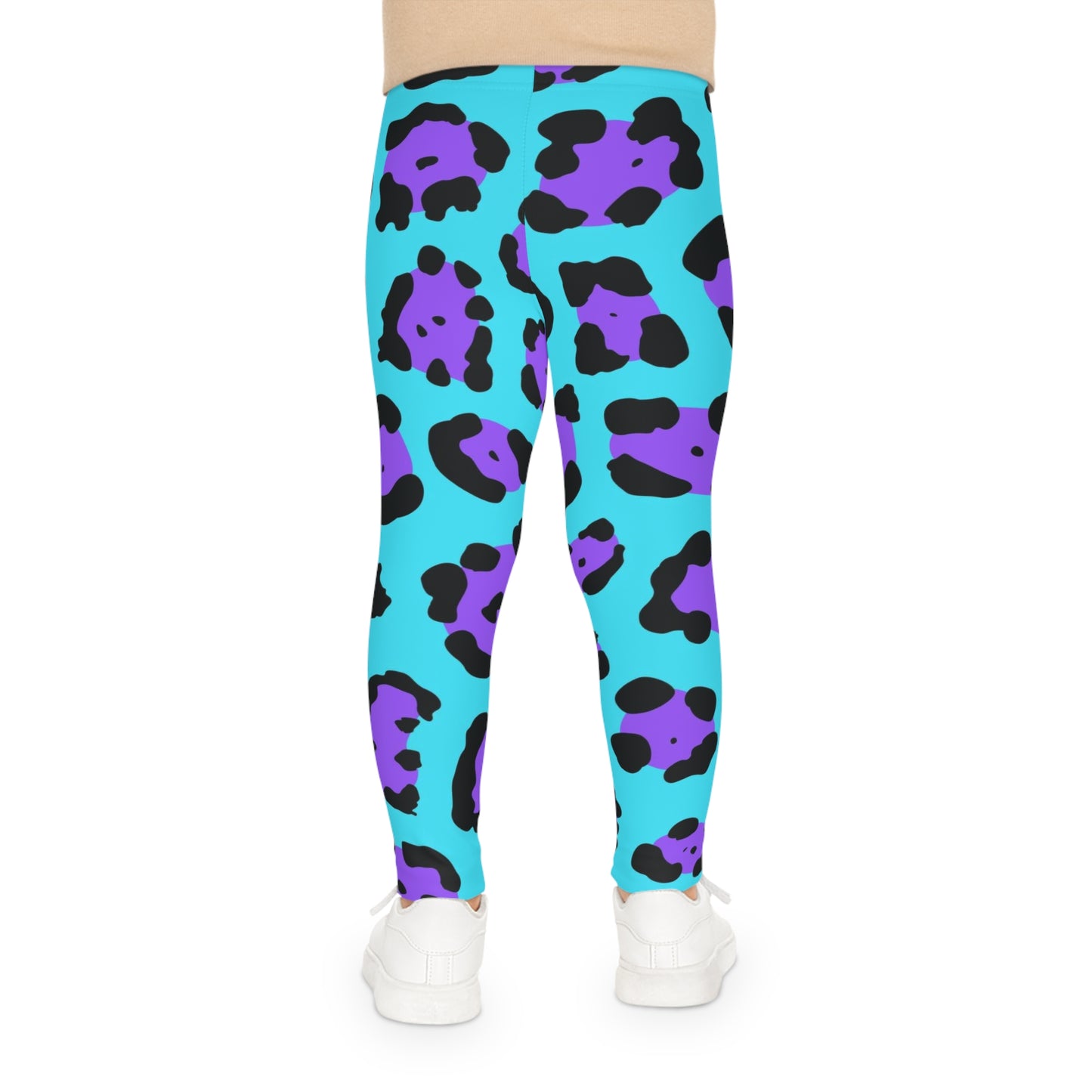 Kids Leggings Leopard print blue and purple