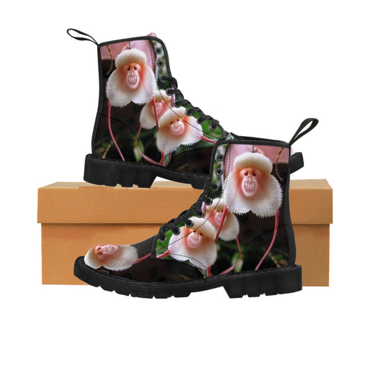 Women's Canvas Boots, Orchids, Monkeys, Flowers