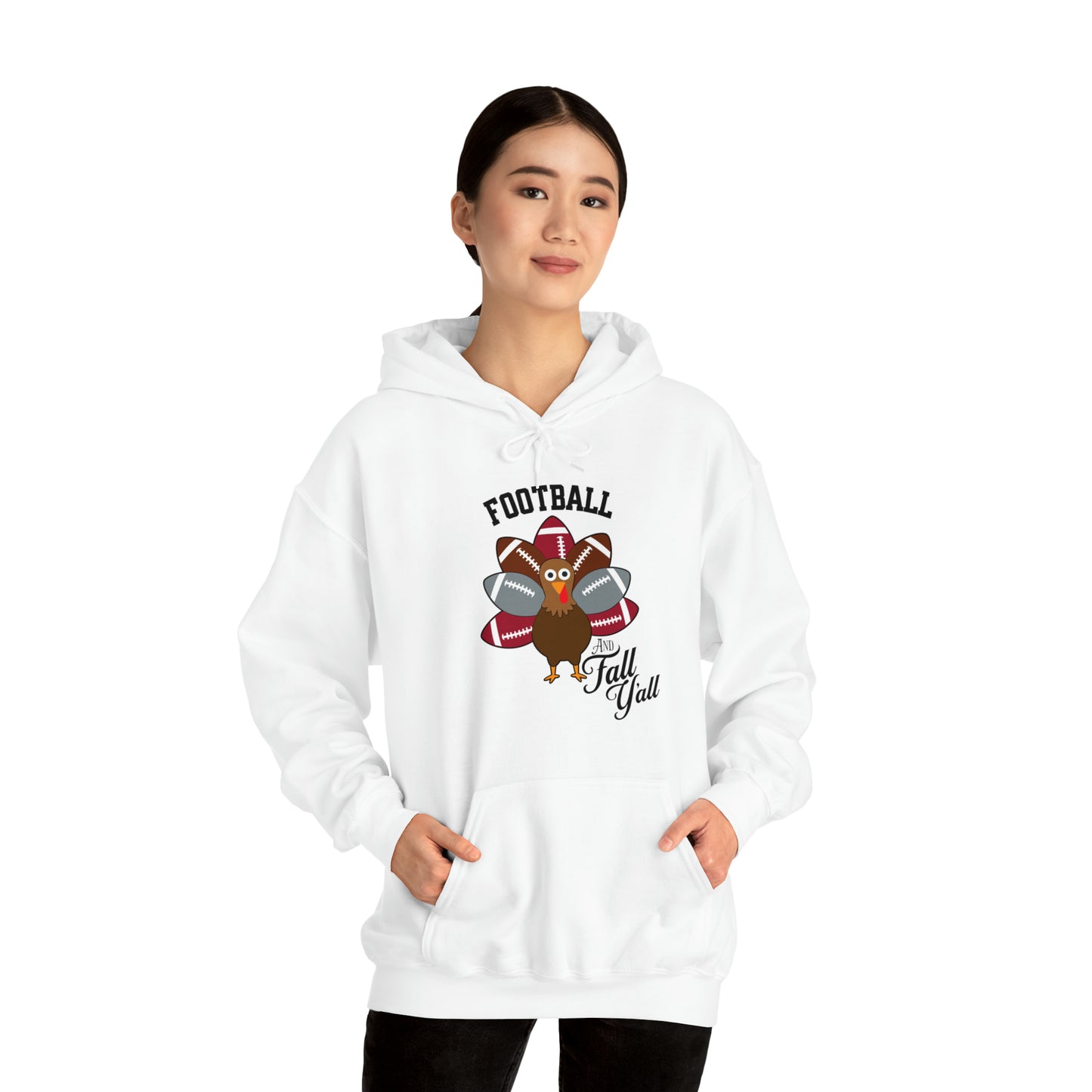 Custom Crimson and Gray Football and Fall Hooded Sweatshirt