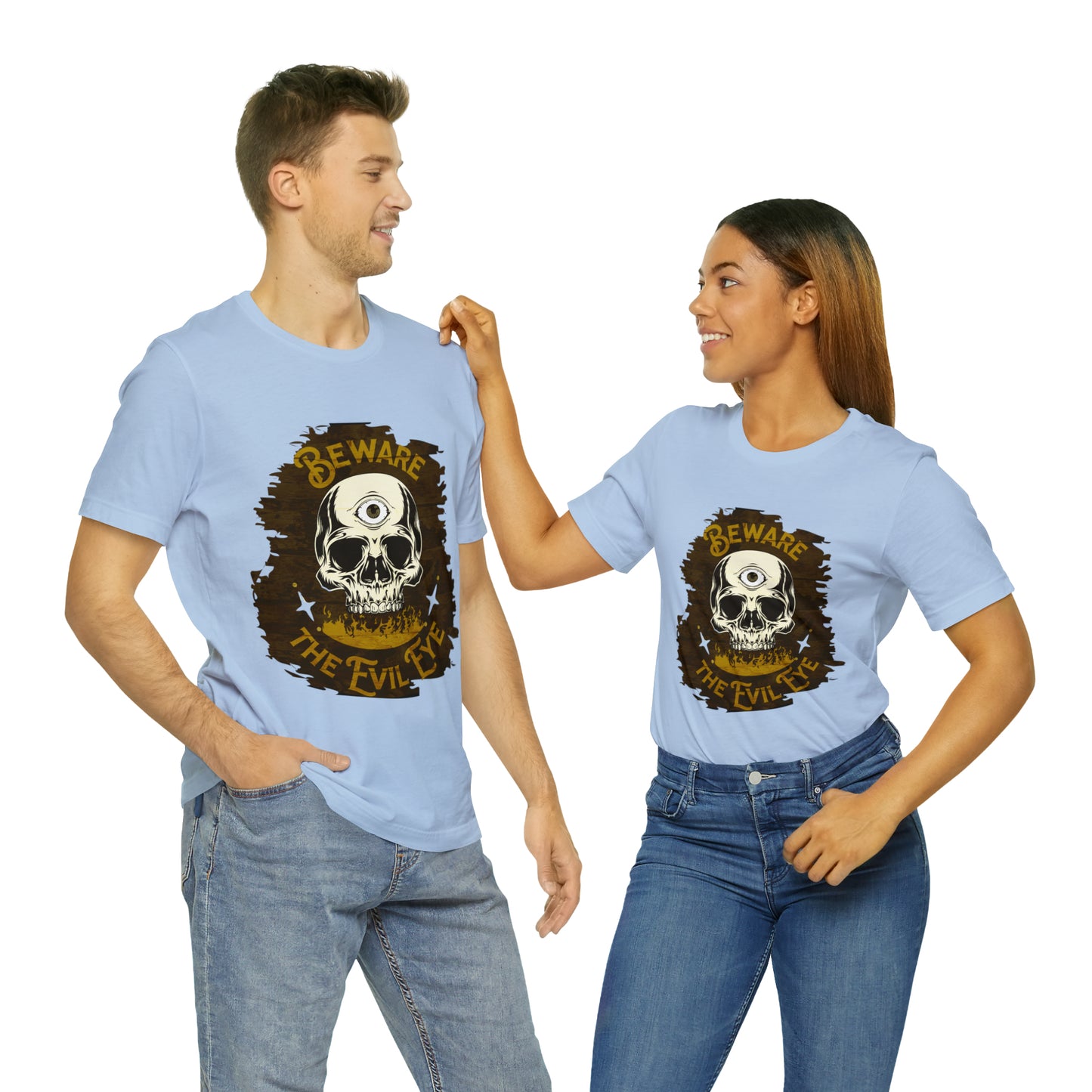 Brown Evil Eye Halloween Shirt, Halloween shirt, Skull Shirt