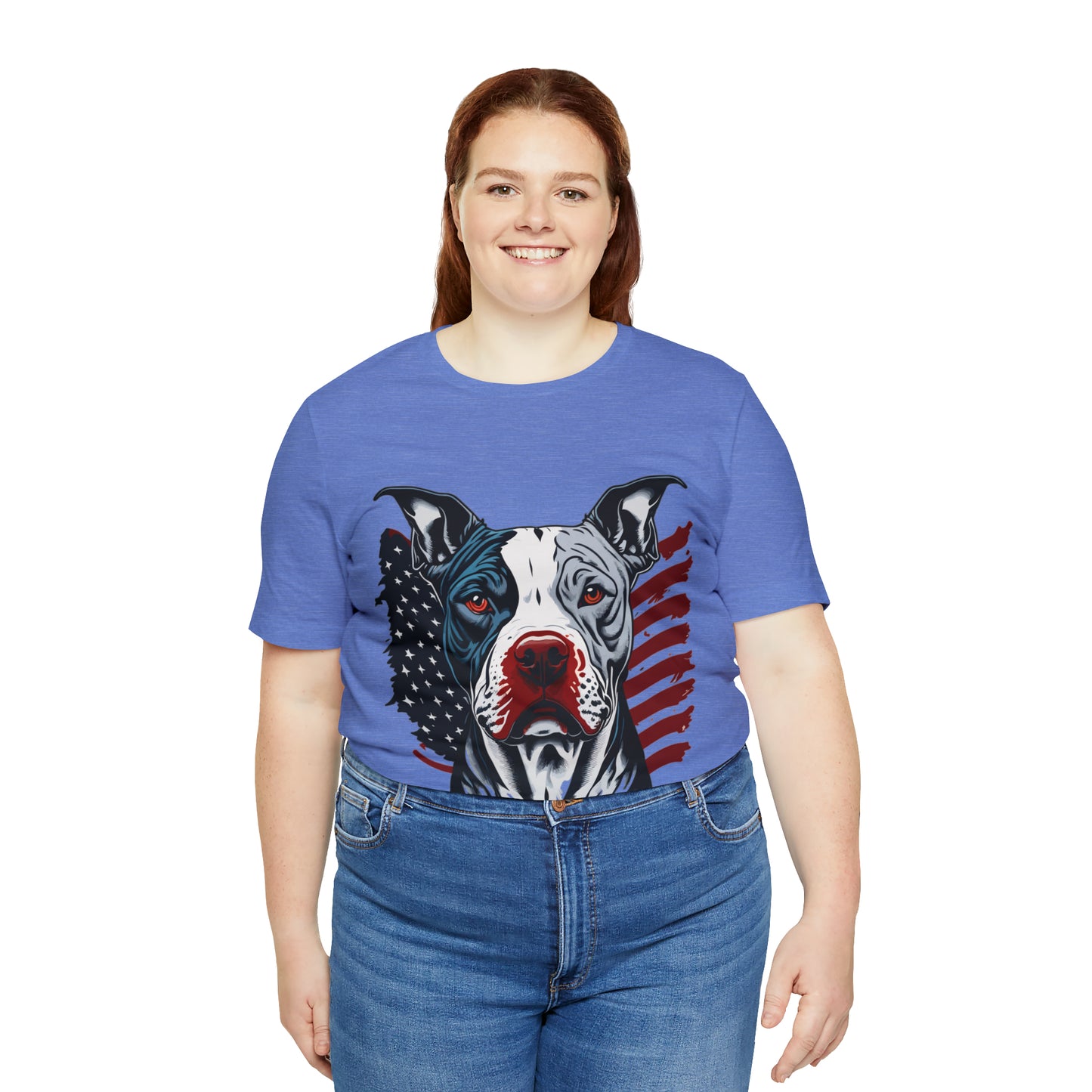 Pit bull 4th of July Unisex Jersey Short Sleeve Tee Patriotic