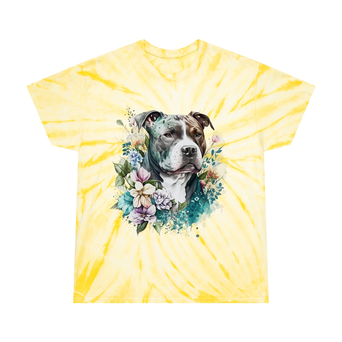 Pitbull pawprint Love Tie-Dye Tee, Cyclone
