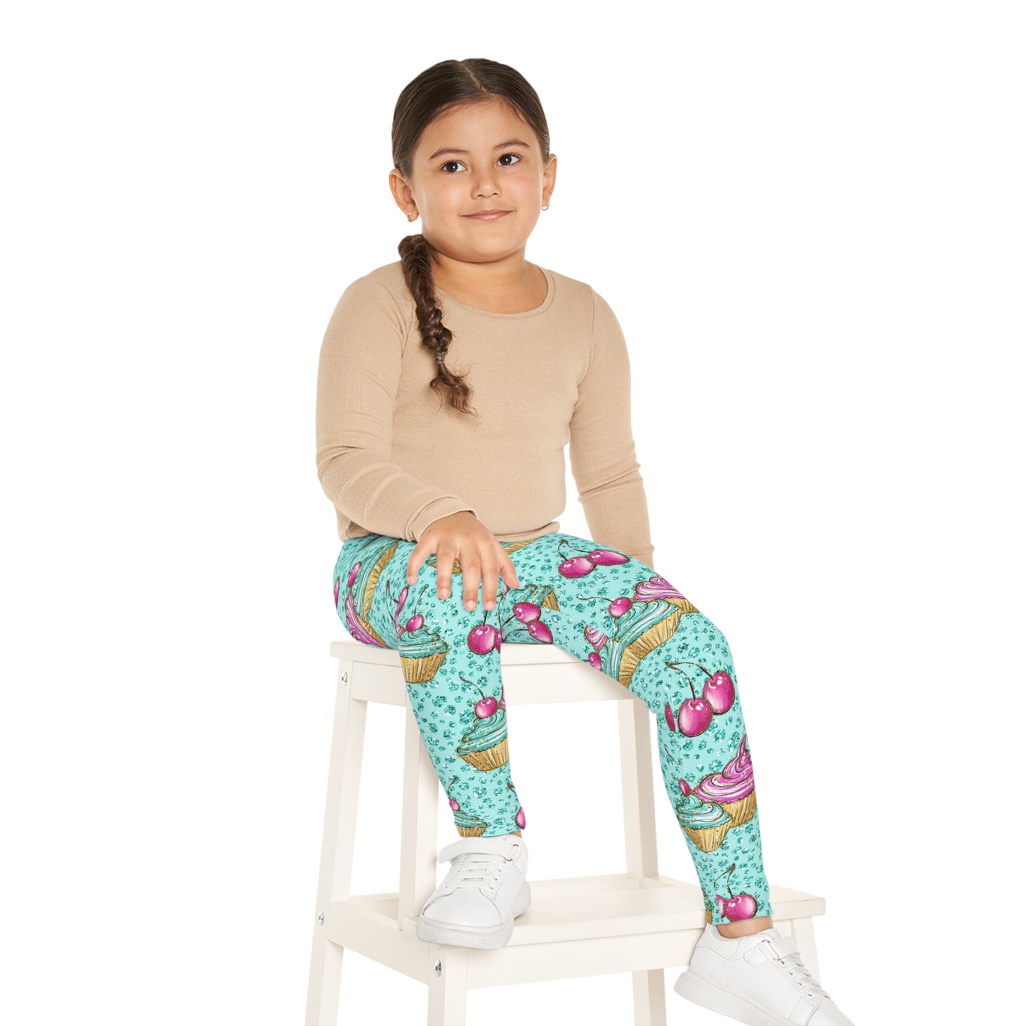 Girls colorful Cupcake leggings.