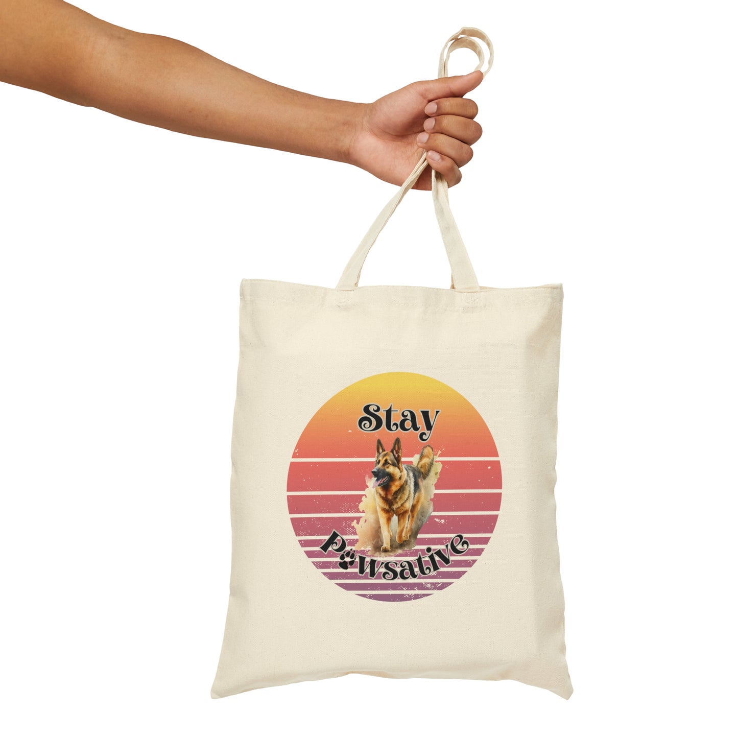 German Shepard Cotton Canvas Tote Bag