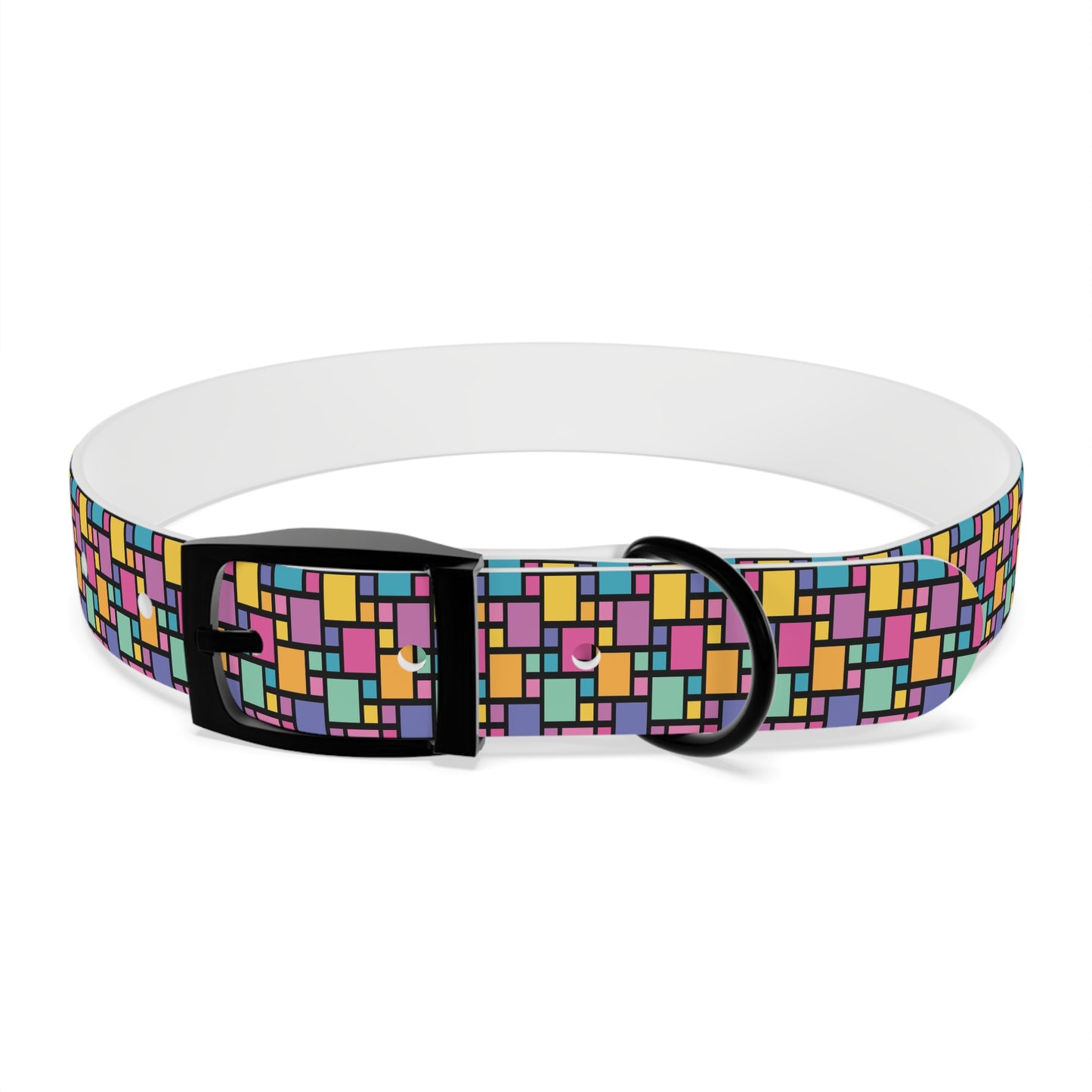 Retro Multicolor Plaid Dog Collar