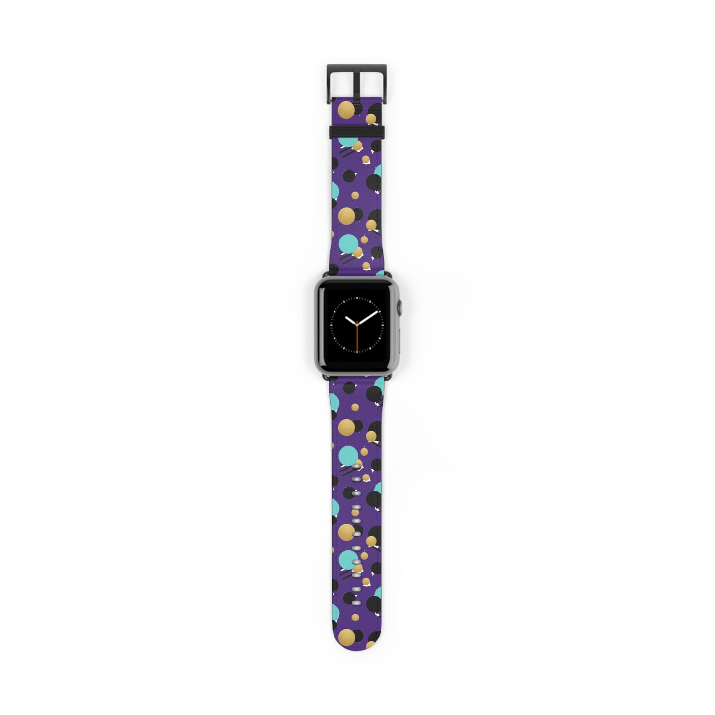 Turquoise Black Gold Polka Dot Purple Apple Watch Band