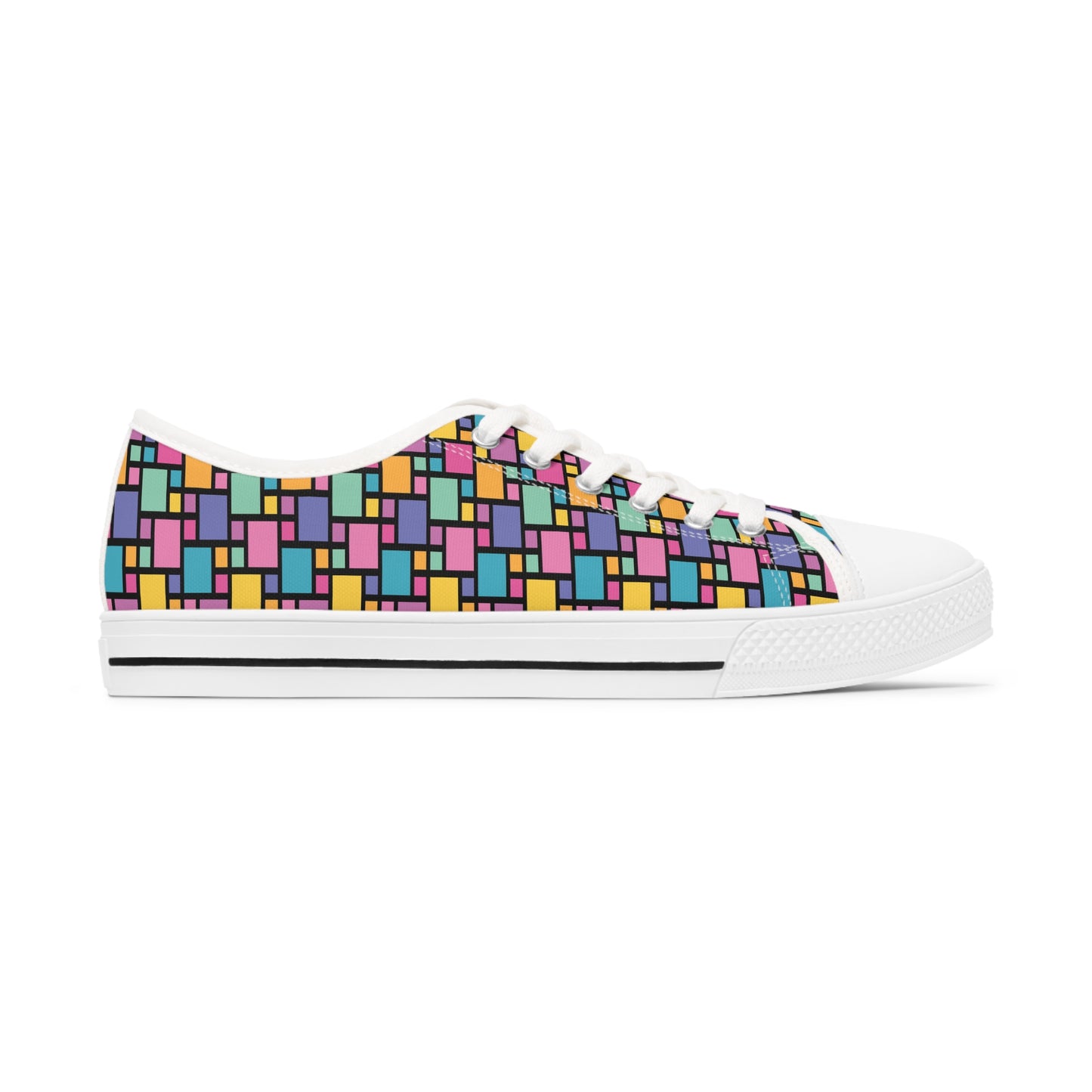 Retro Multicolor checked Women's Low Top Sneakers