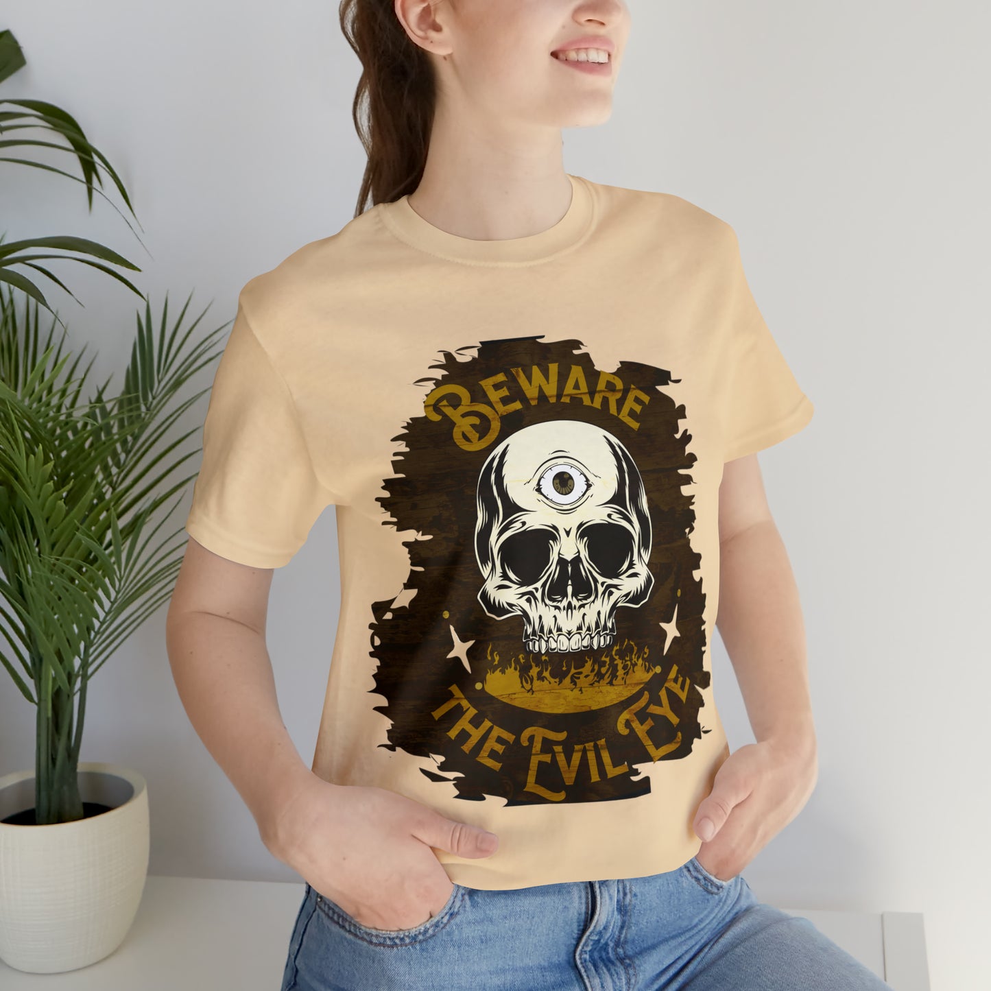 Gray Evil Eye Halloween Shirt, Halloween shirt, Skull Shirt