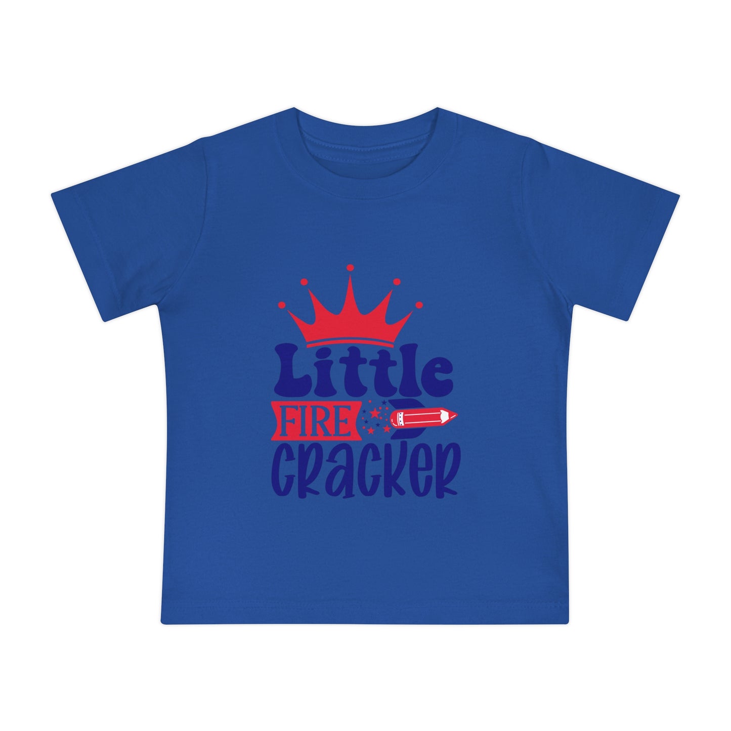 Little firecracker 4th of July Baby Short Sleeve T-Shirt Patriotic