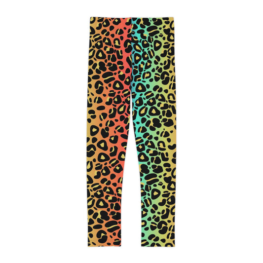 Kids Leggings Rainbow leopard print