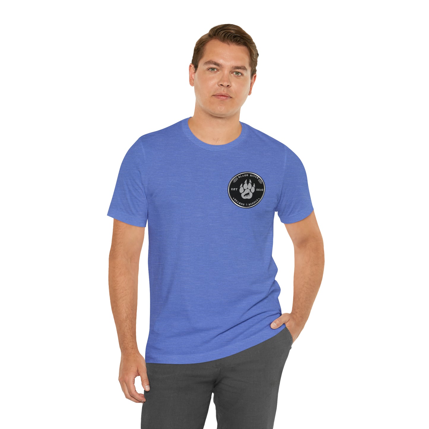 Black River Search & Rescue Logo Black Unisex Jersey Short Sleeve Tee