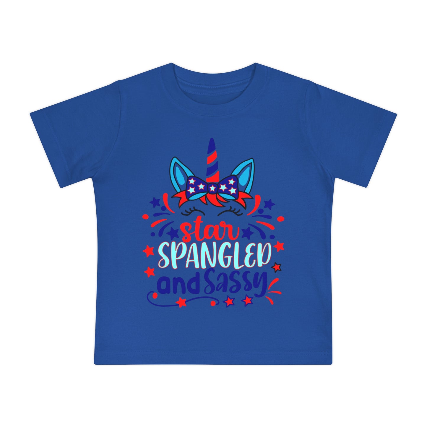 Star Spangled and Sassy 4th of July Baby Short Sleeve T-Shirt Patriotic