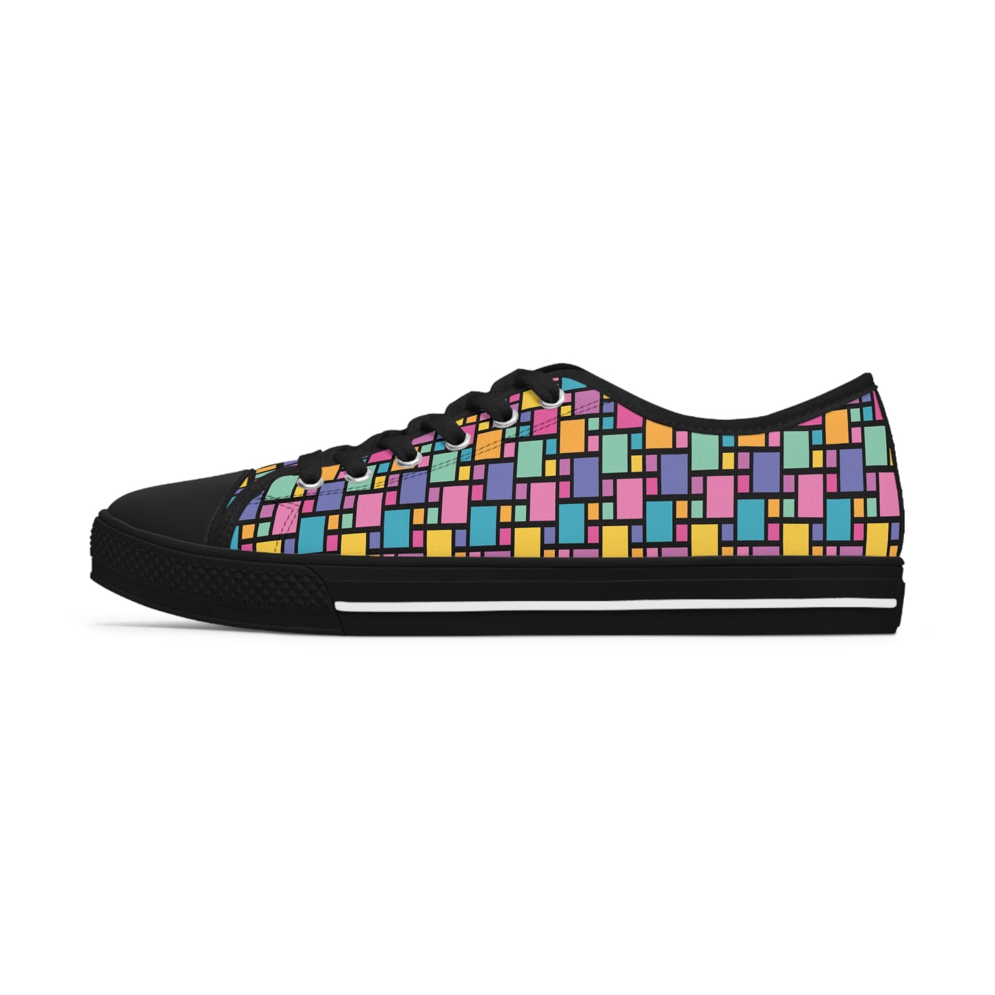 Retro Multicolor checked Women's Low Top Sneakers