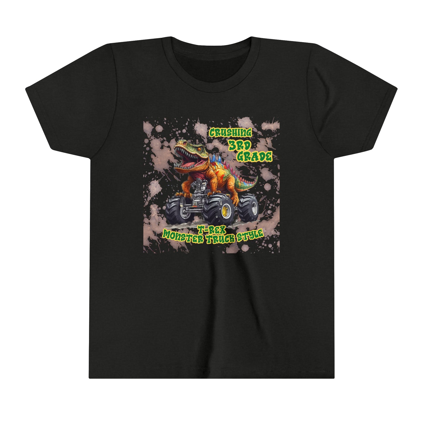 Kids back to school Tee, T-Rex Tee, T-rex T-shirt, Monster Truck Tee, School Tee, 3rd Grade tee