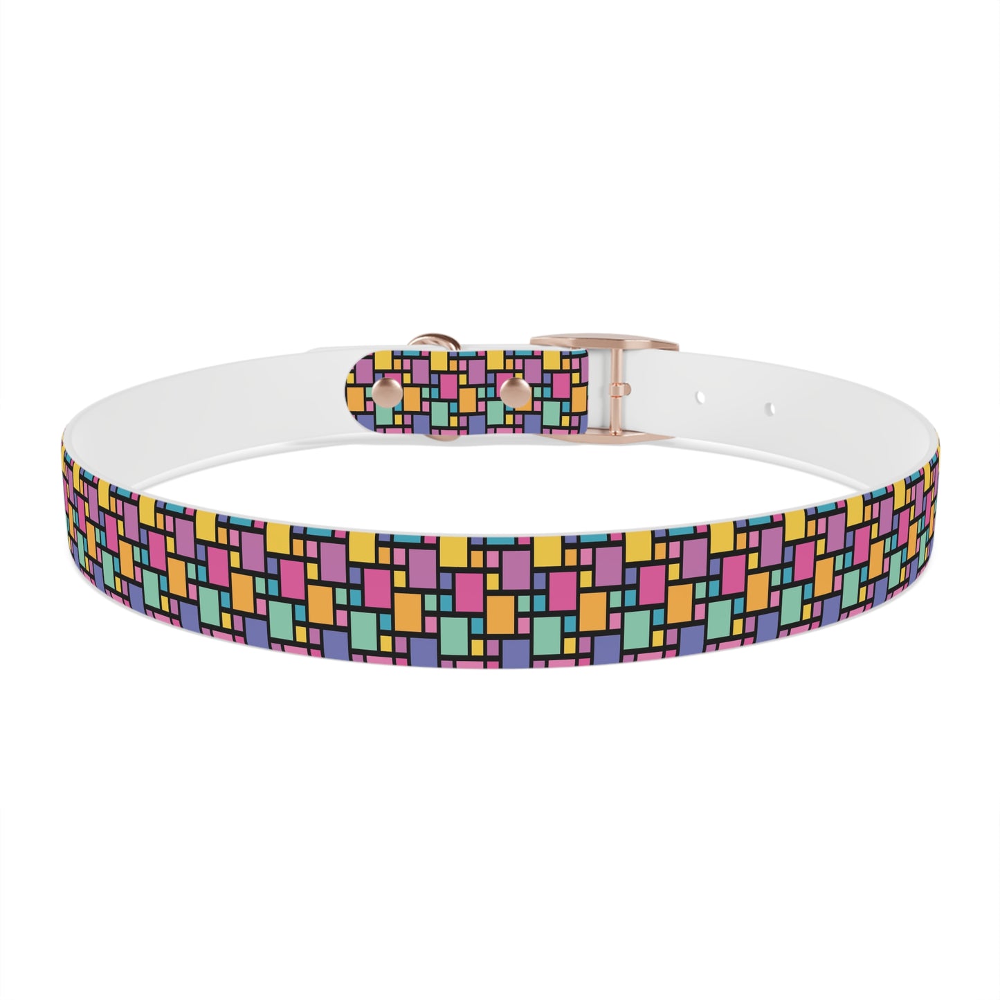 Retro Multicolor Plaid Dog Collar