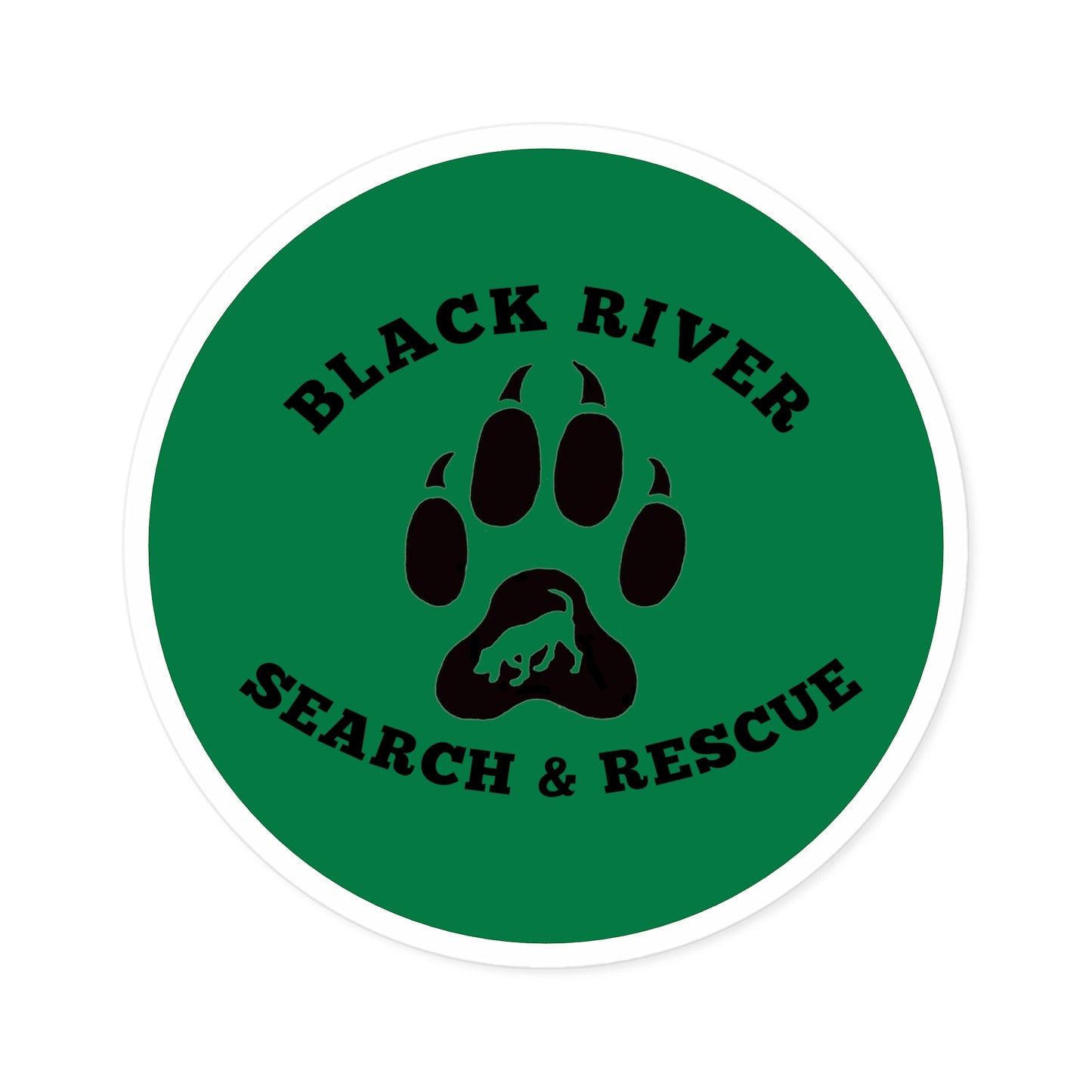 BRSAR Logo Round Stickers, Indoor\Outdoor, Multiple sizes, Dark Green