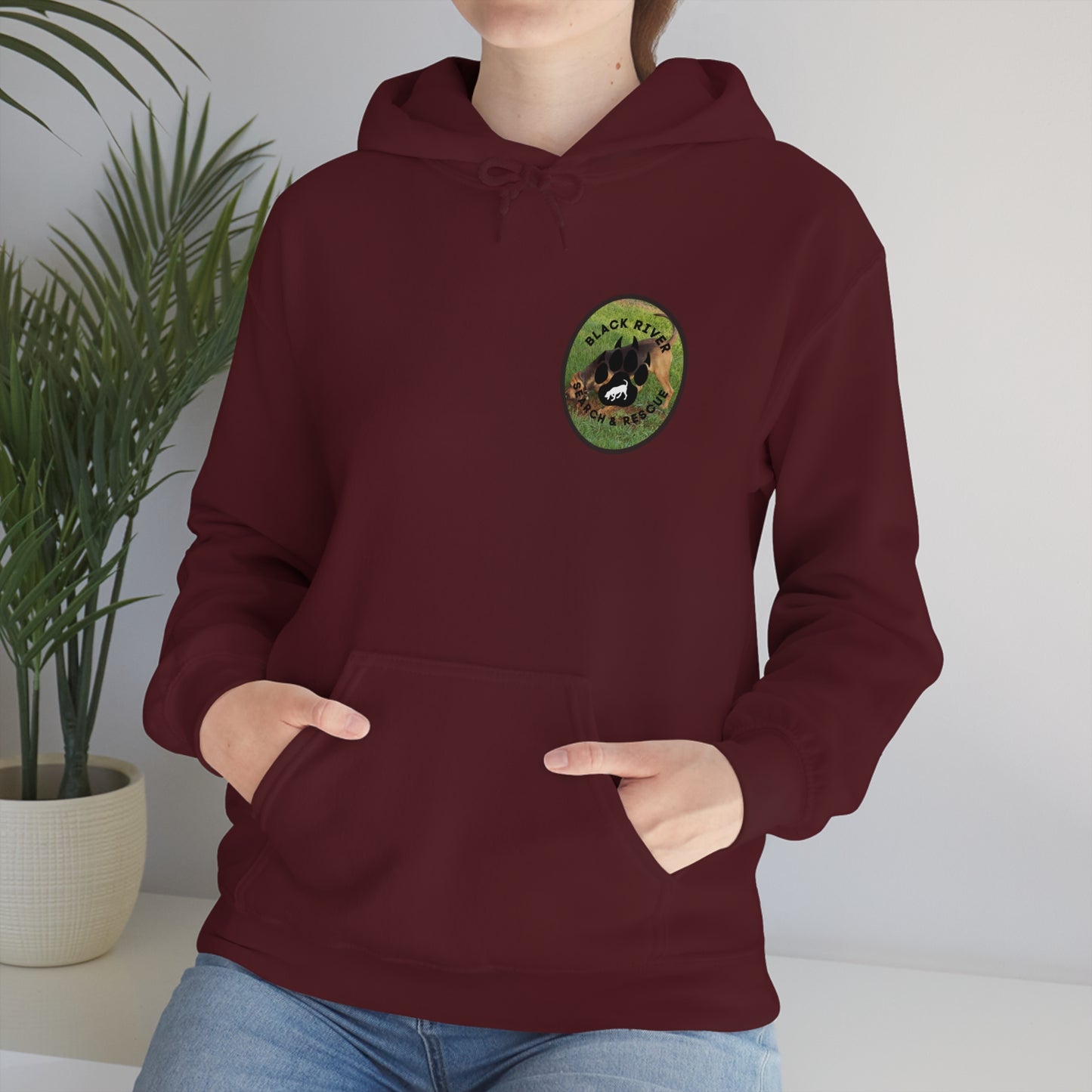 Black River Search & Rescue Logo with Lucy Unisex Heavy Blend™ Hooded Sweatshirt