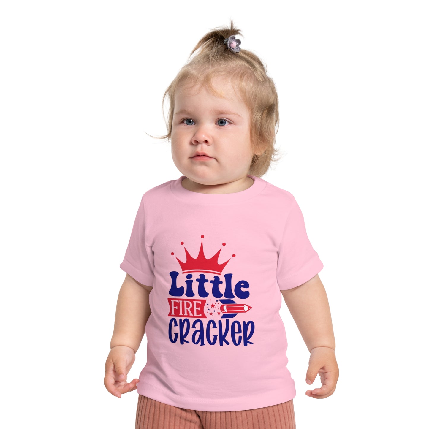 Little firecracker 4th of July Baby Short Sleeve T-Shirt Patriotic