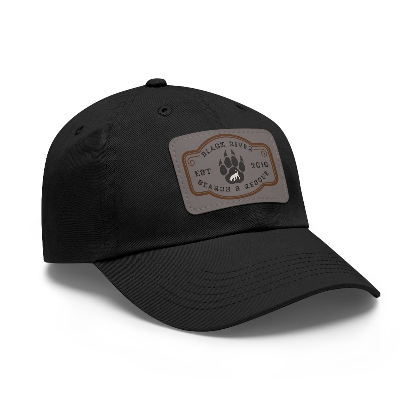 Black River Search & Rescue Logo Unisex Hat with Leather Patch (Rectangle), Multiple colors