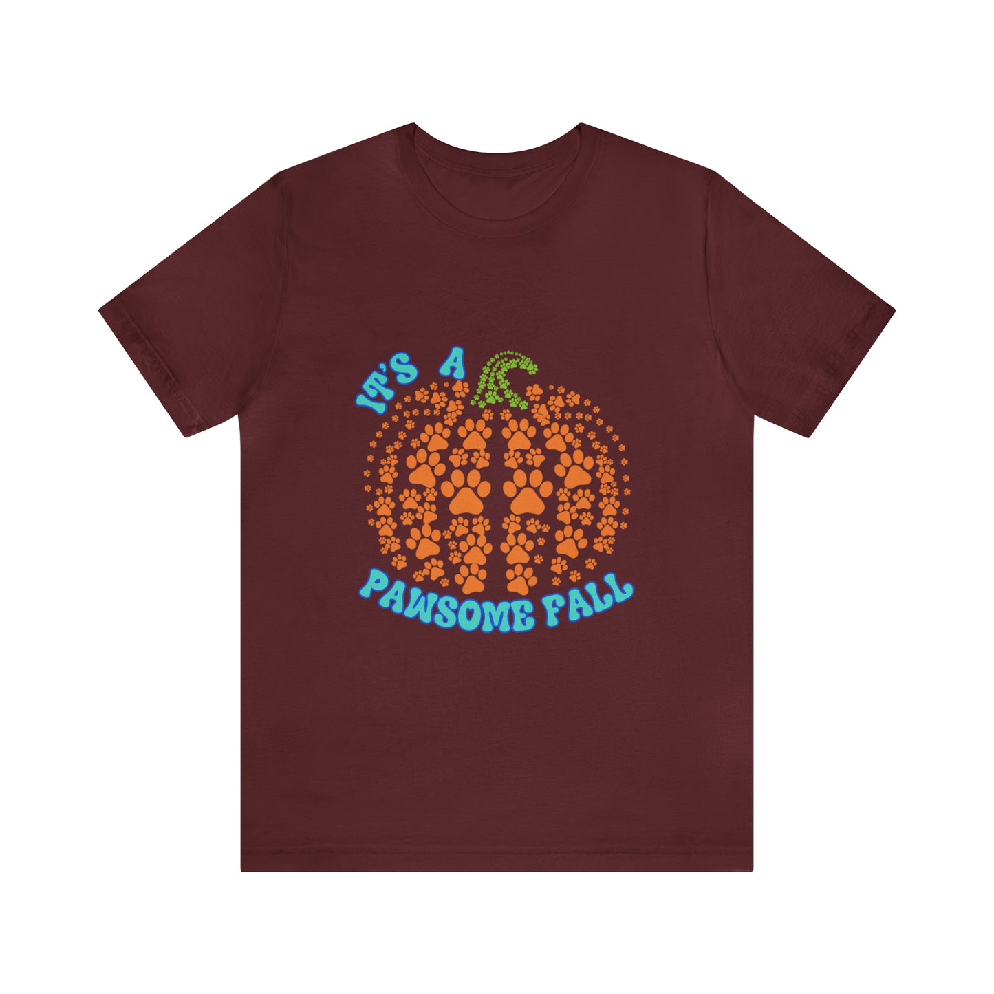 It's a Pawsome Fall Pawprint Pumpkin T shirt, Fall Shirt, Dog Lover Gift, Cat Lover GIft