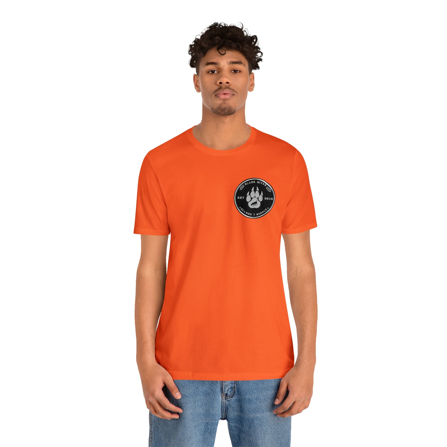 Black River Search & Rescue Logo Black Unisex Jersey Short Sleeve Tee