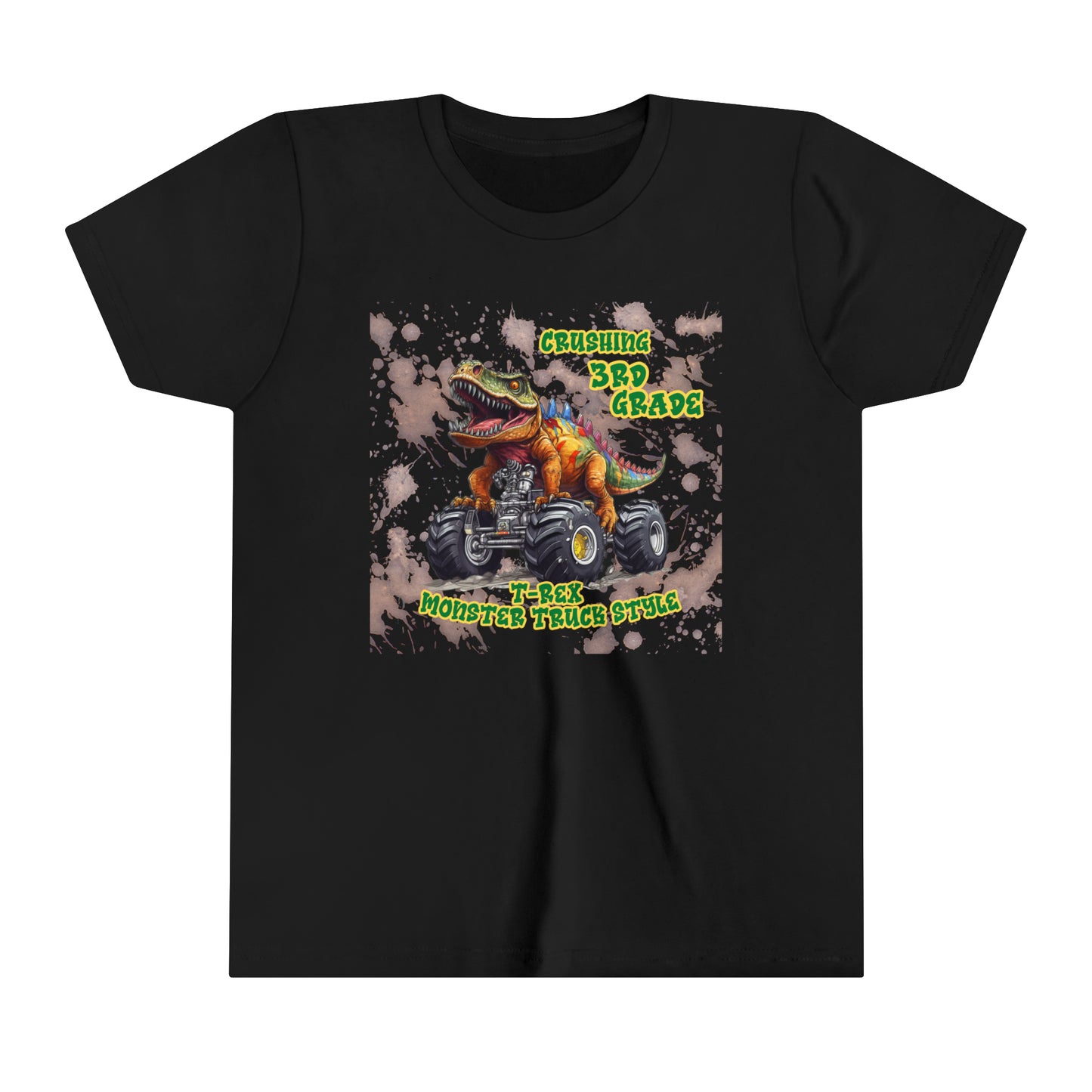 Kids back to school Tee, T-Rex Tee, T-rex T-shirt, Monster Truck Tee, School Tee, 3rd Grade tee