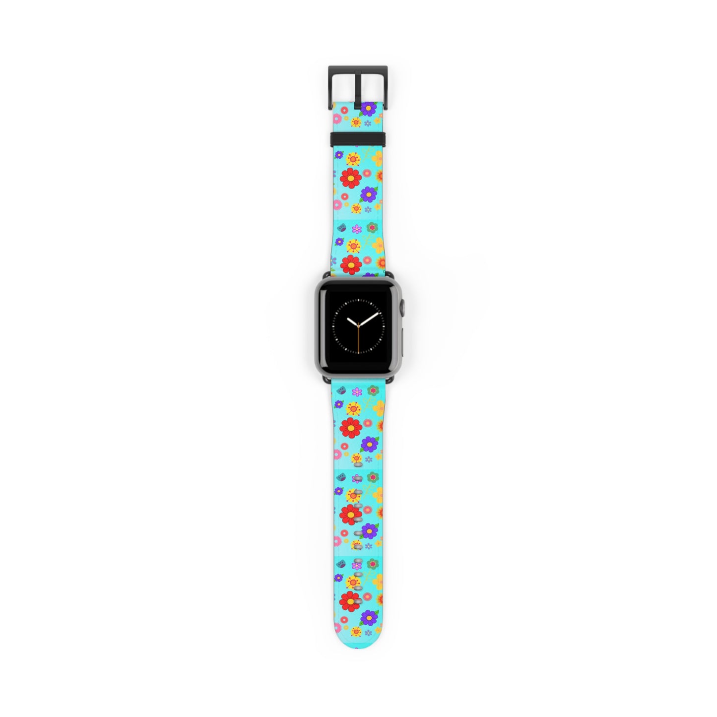 Retro Floral Turquoise Apple Watch Band