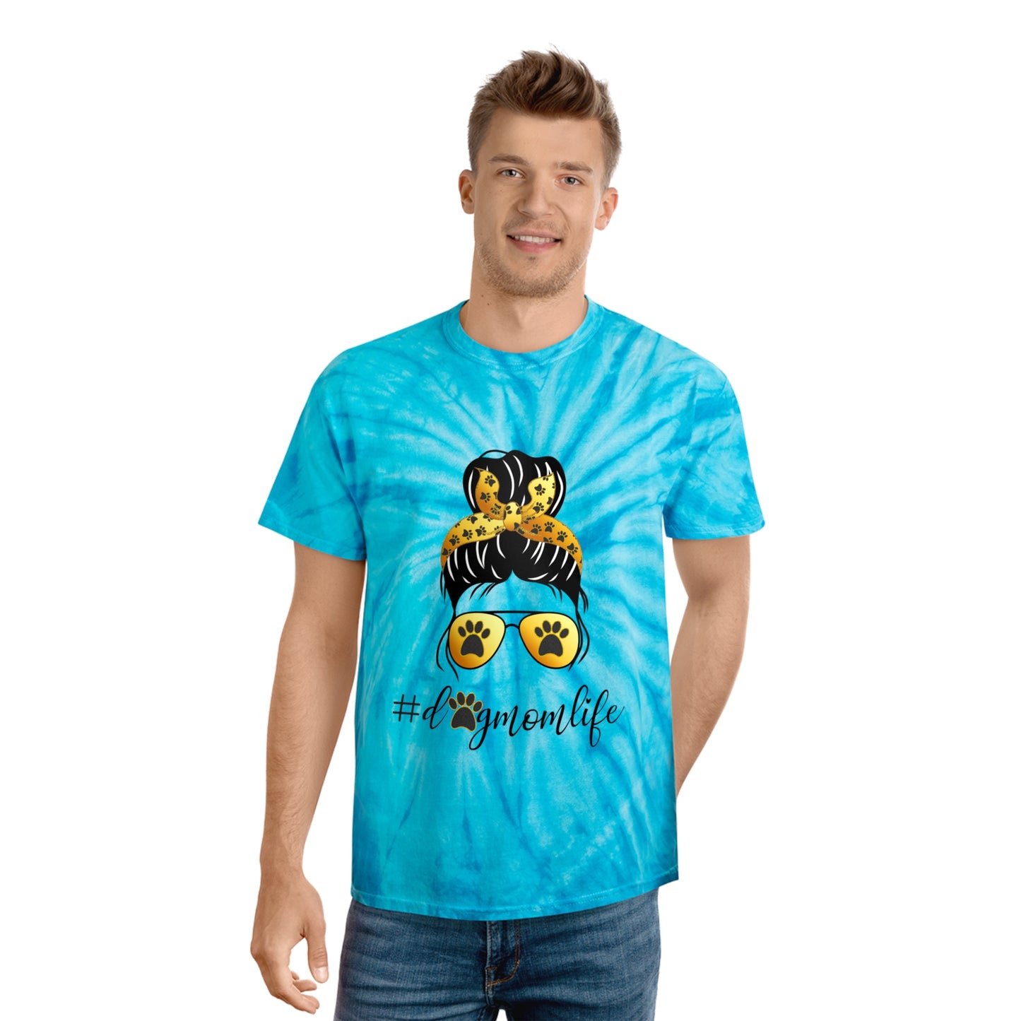 Dog Mom Life Tie-Dye Tee, Cyclone