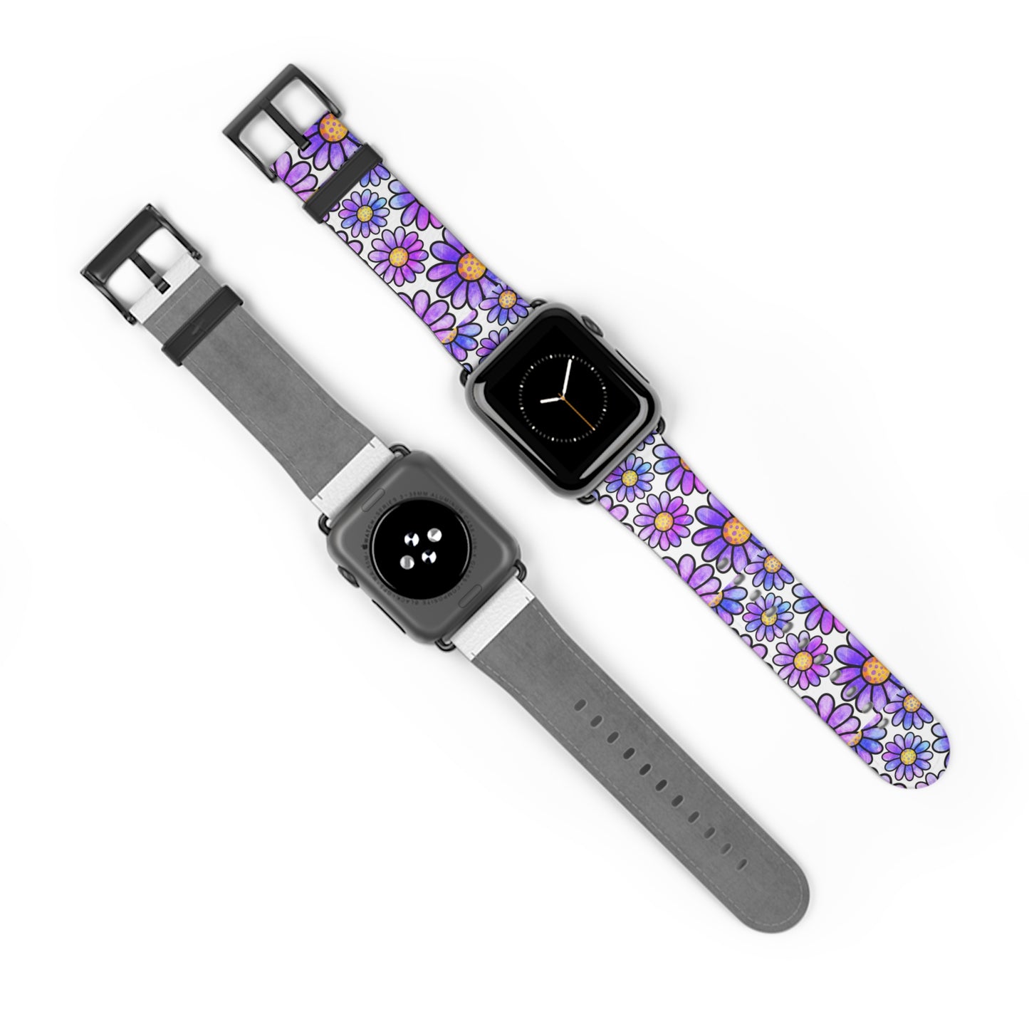 Retro Purple Flower Apple Watch Band