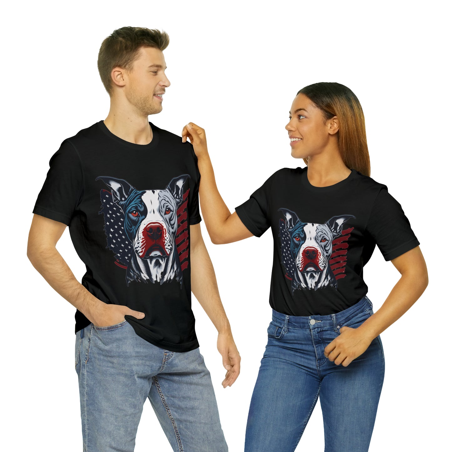 Pit bull 4th of July Unisex Jersey Short Sleeve Tee Patriotic