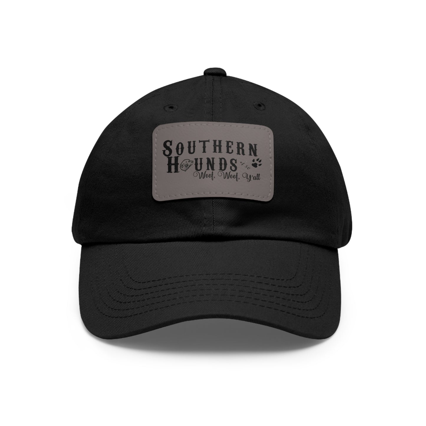 Dad Southern Hounds Hat with Leather Patch (Rectangle)