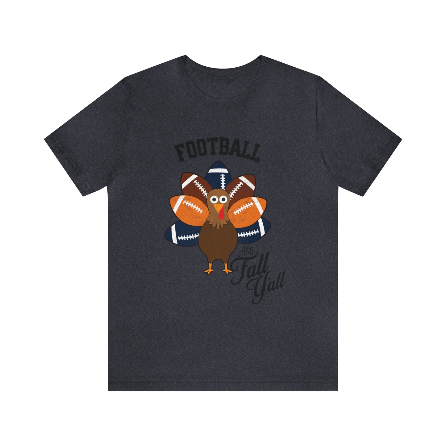 Vintage Dark Blue and Orange Football and Fall Short Sleeve Tee, Football and turkey shirt, Auburn