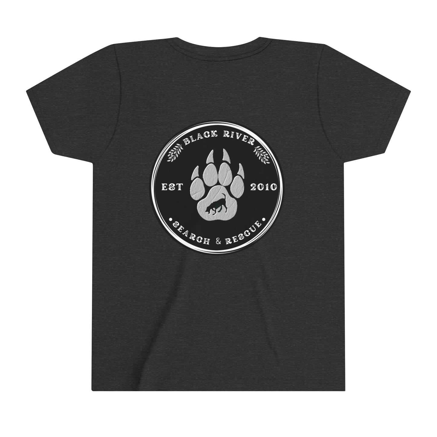 Black River Search & Rescue Black Logo Youth Short Sleeve Tee