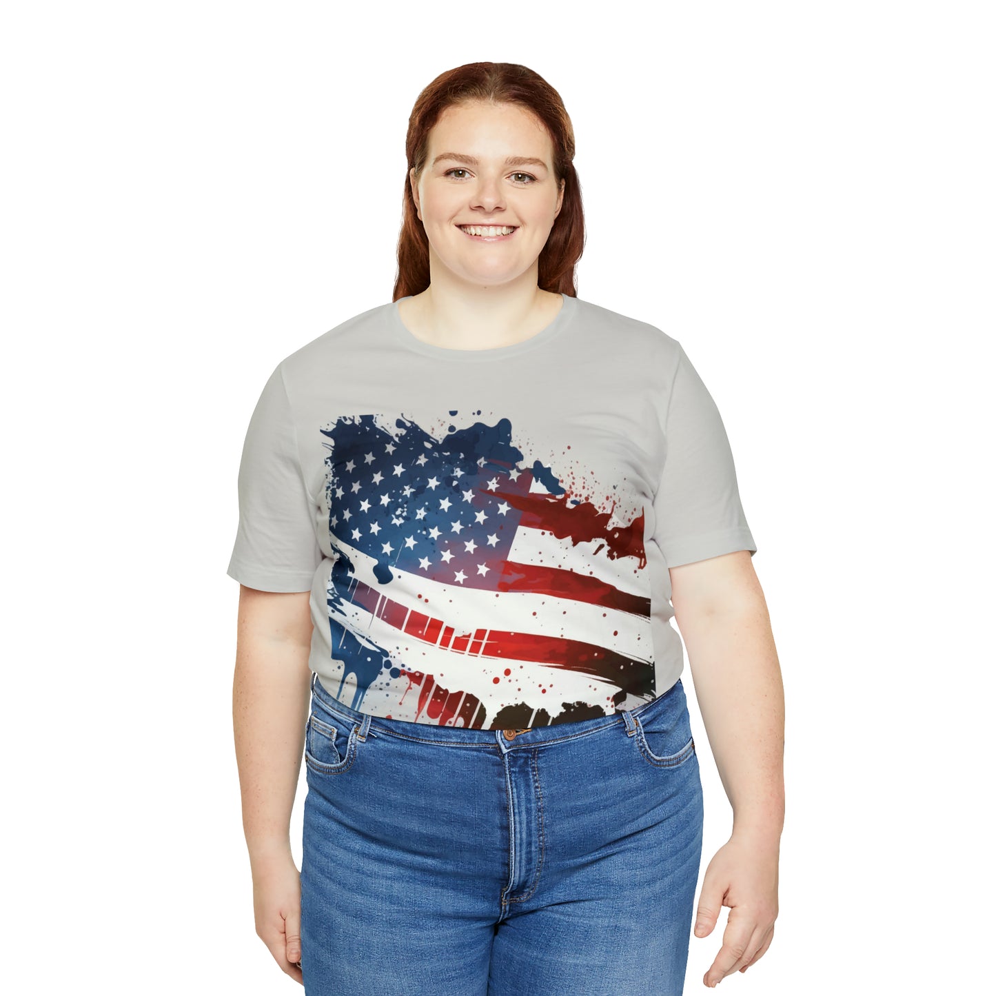 American Flag Unisex Jersey Short Sleeve Tee Patriotic July 4th