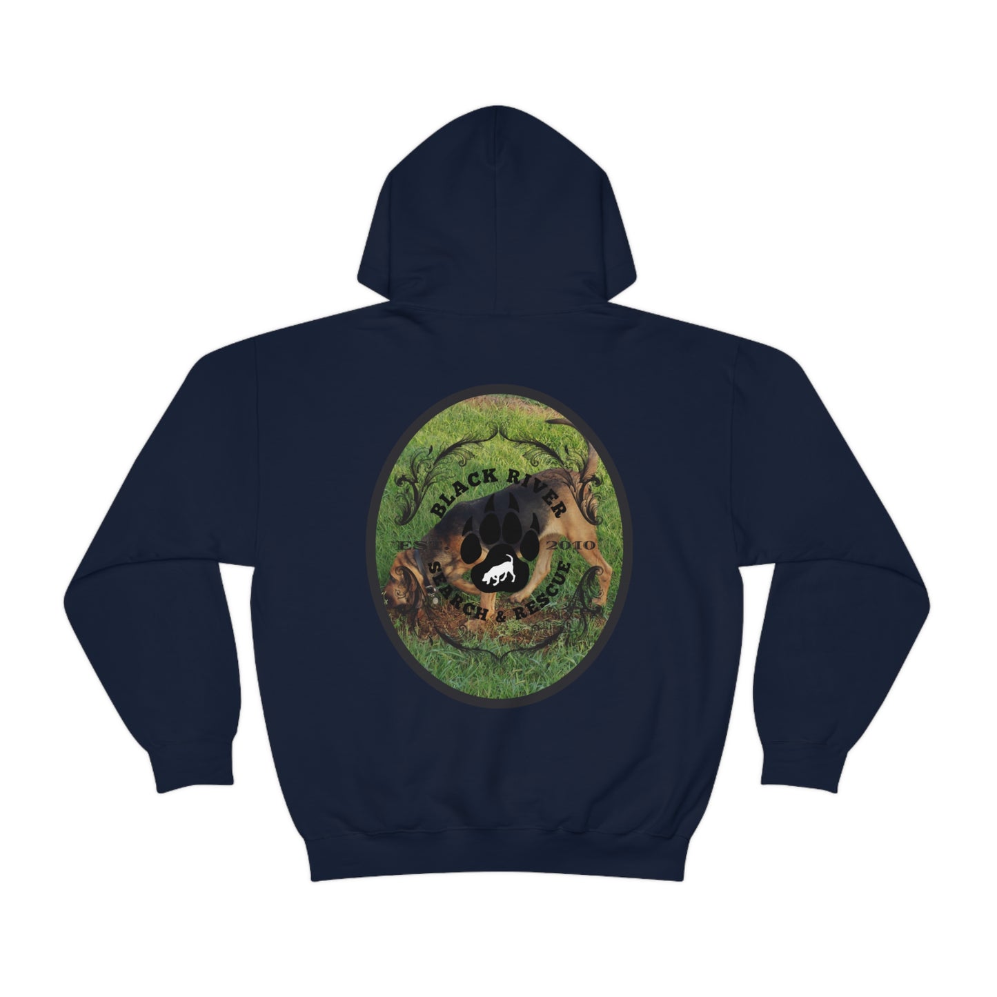 Black River Search & Rescue Logo with Lucy Unisex Heavy Blend™ Hooded Sweatshirt