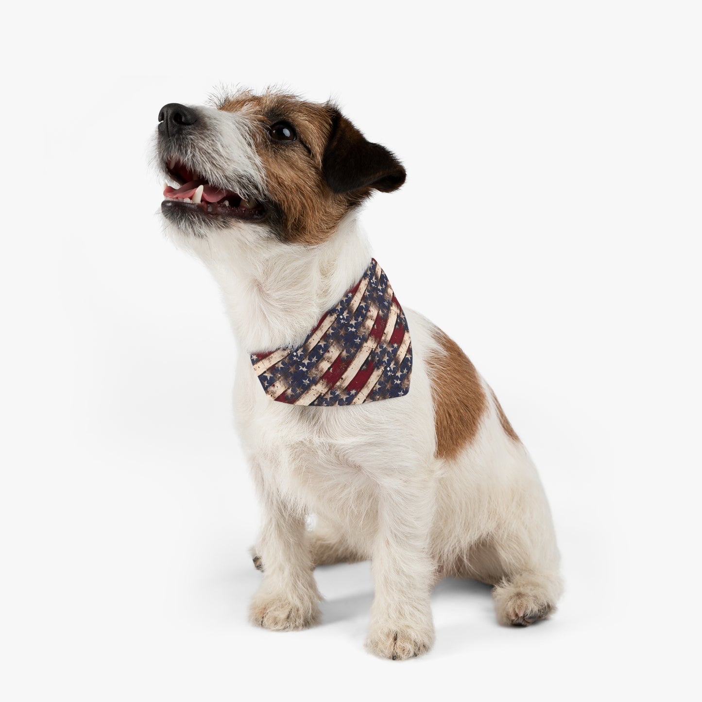 Distressed Flag 4th of July Patriotic Pet Bandana Collar