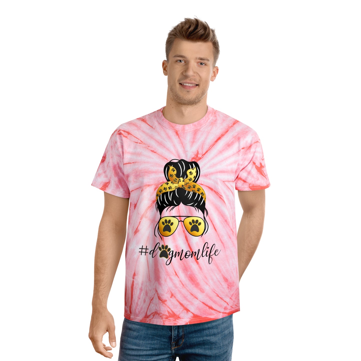 Dog Mom Life Tie-Dye Tee, Cyclone