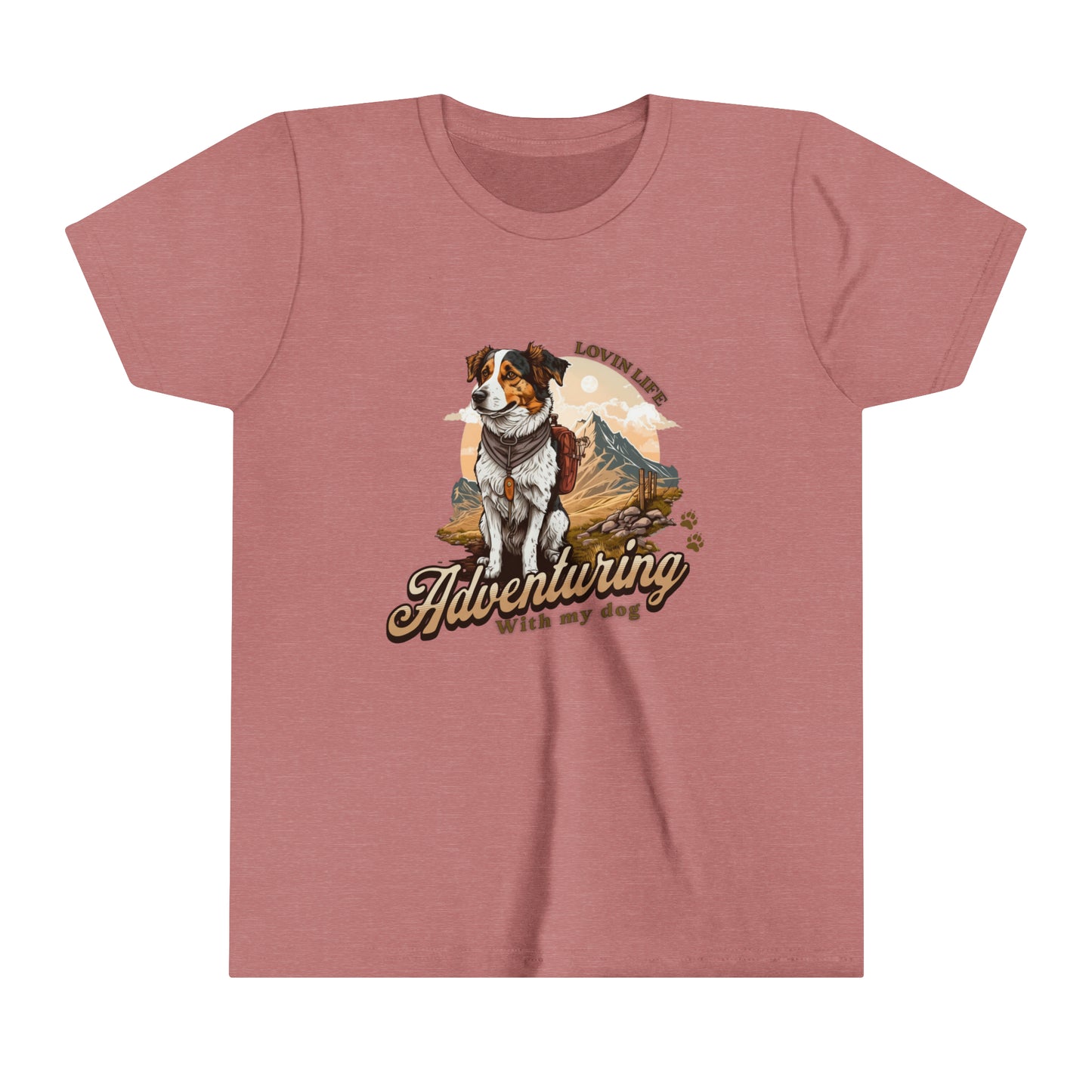 Outdoor Dog Youth Short Sleeve , Adventuring with my dog