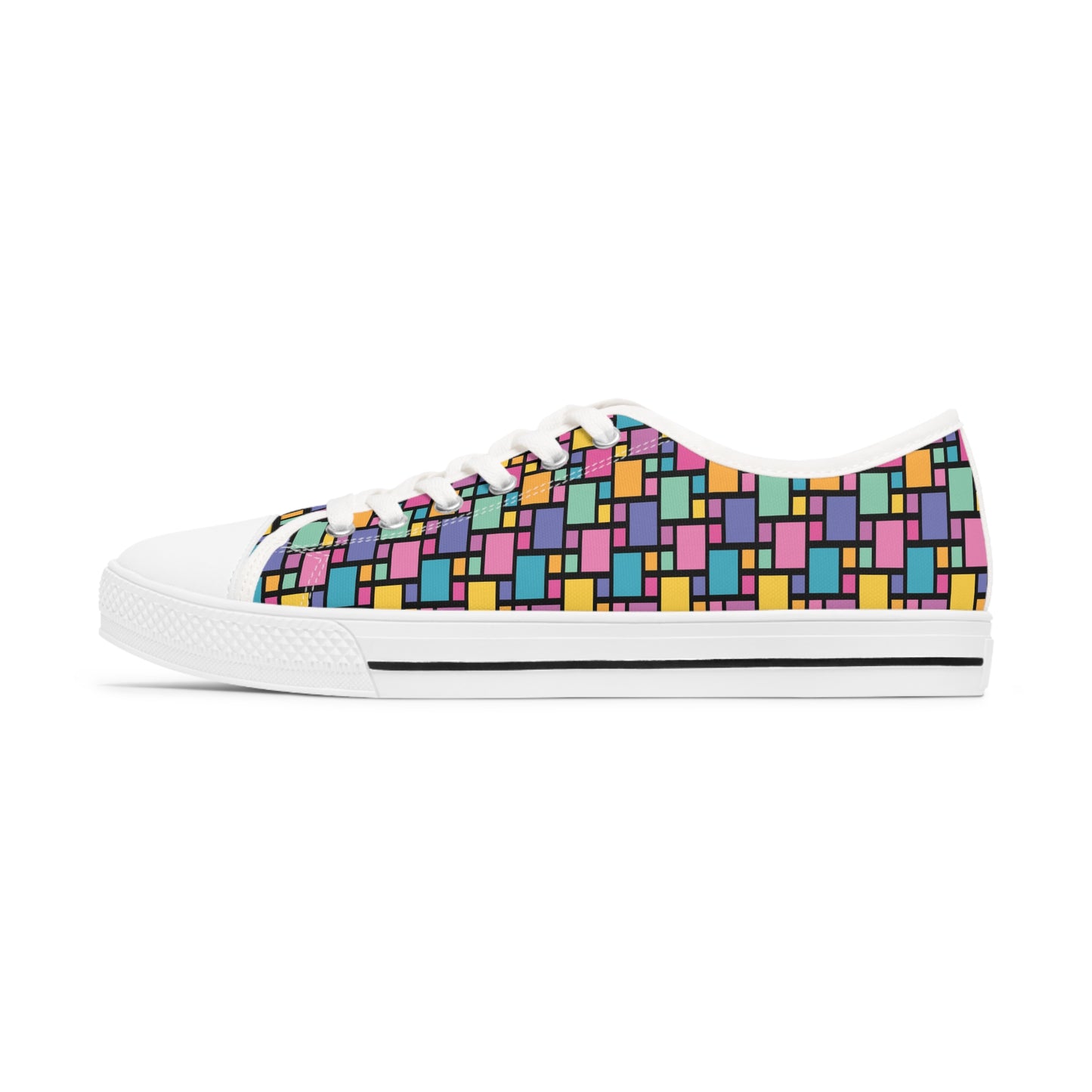 Retro Multicolor checked Women's Low Top Sneakers