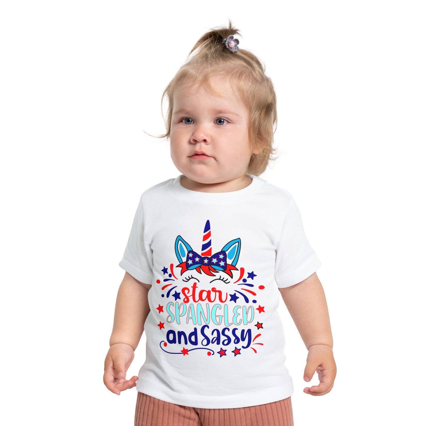 Star Spangled and Sassy 4th of July Baby Short Sleeve T-Shirt Patriotic