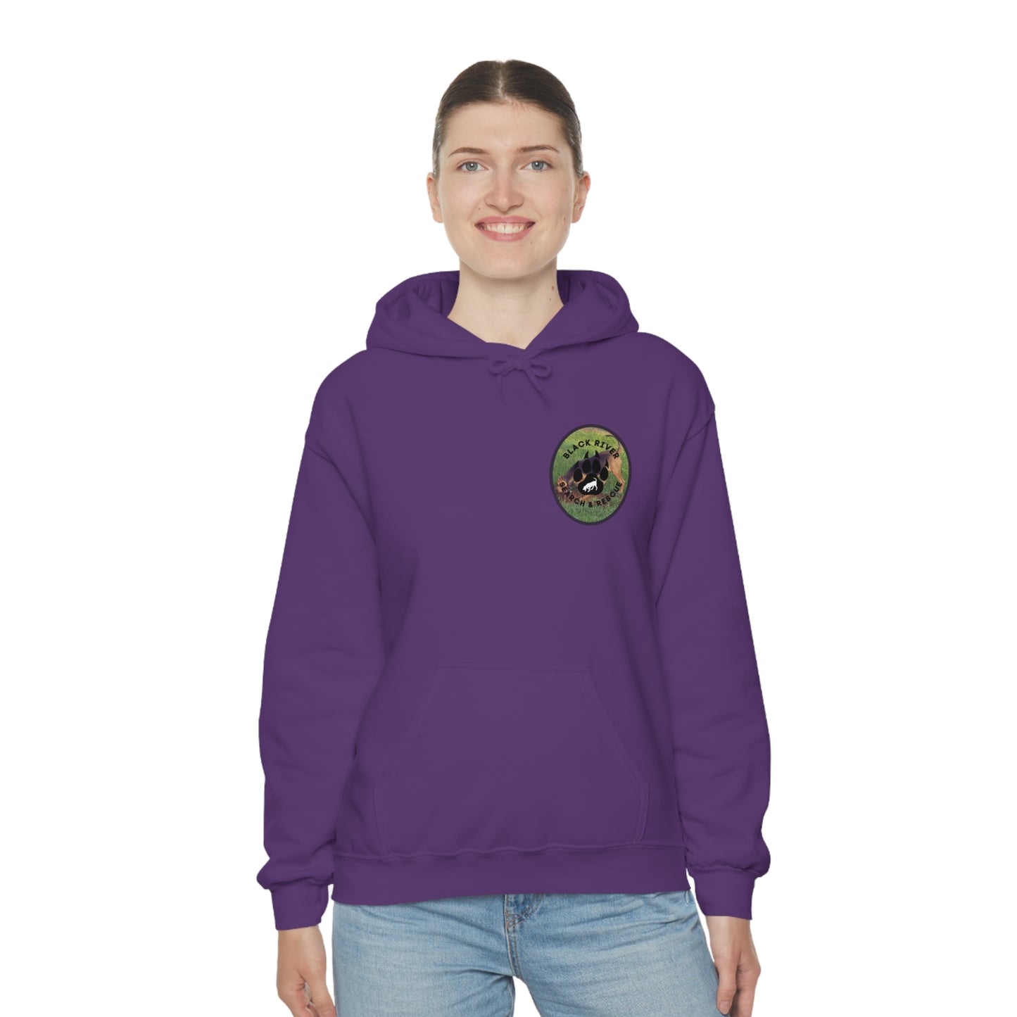 Black River Search & Rescue Logo with Lucy Unisex Heavy Blend™ Hooded Sweatshirt