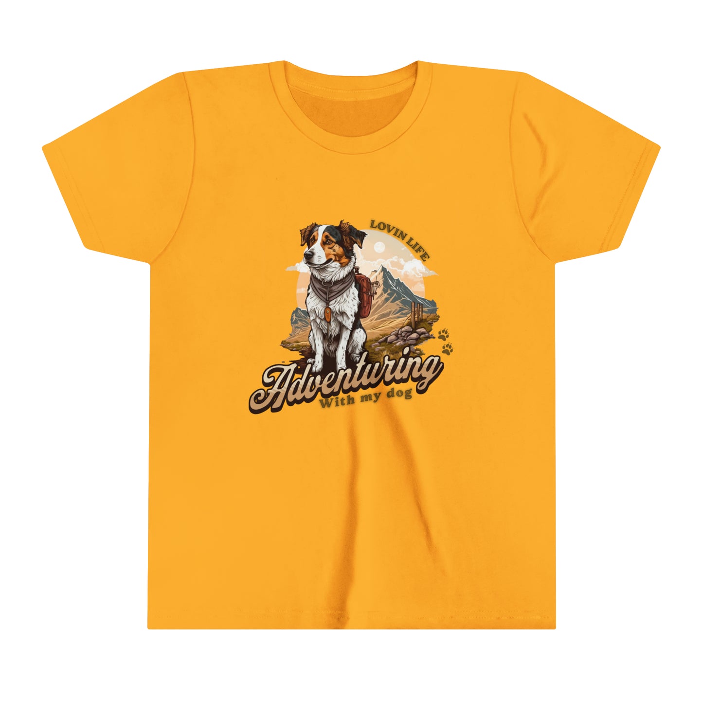 Outdoor Dog Youth Short Sleeve , Adventuring with my dog